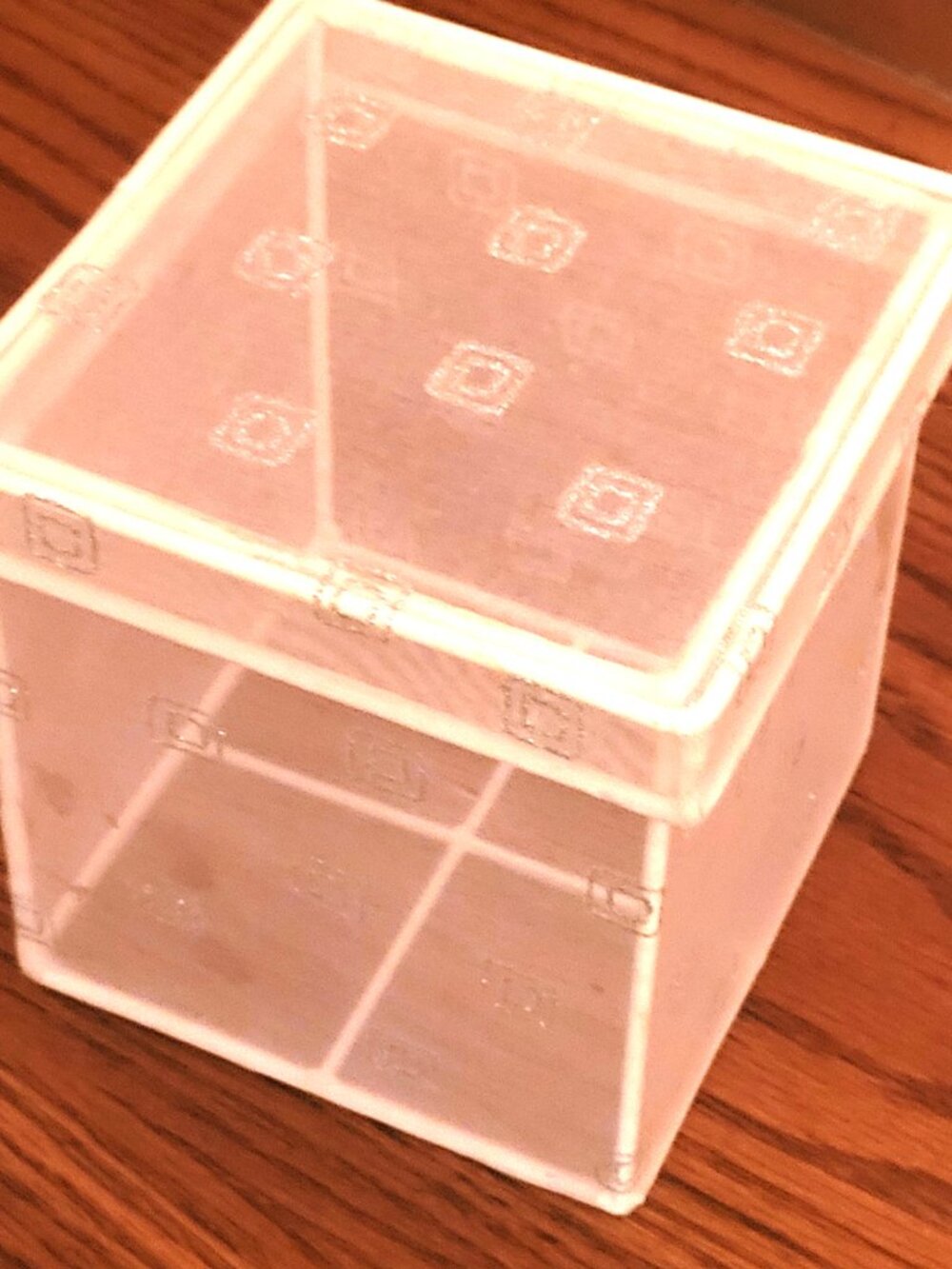 Sheer White Square Trinket Box Silver Glitter Squares Minimalist Mesh Gift Box